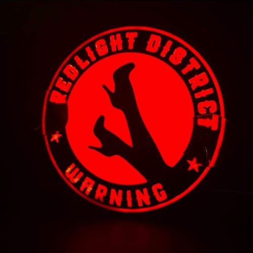 LED saroktábla - Piroslámpás negyed