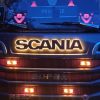 podświetlany napis scania na maske