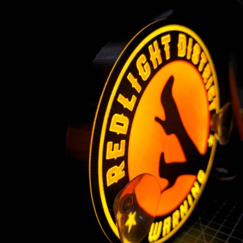 LED saroktábla - Piroslámpás negyed