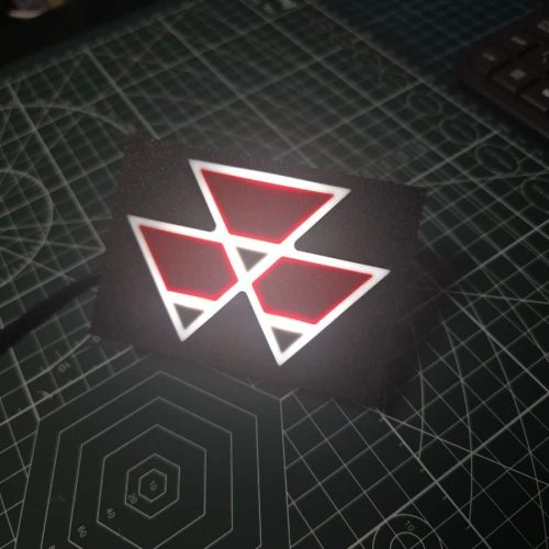 Logo de l'emblème Massey Ferguson à LED