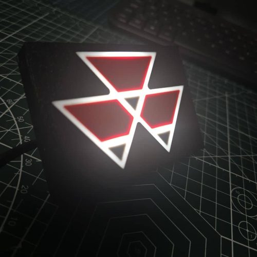 Logo de l'emblème Massey Ferguson à LED