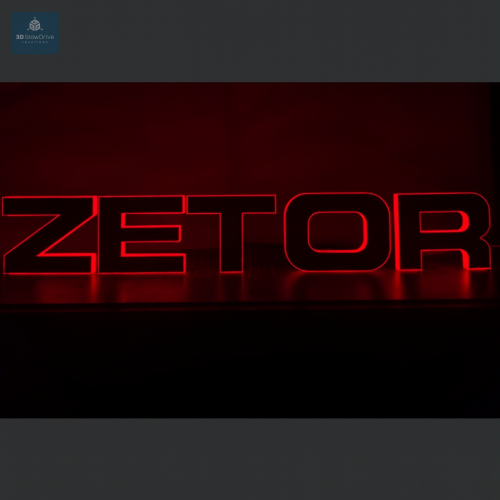 Lettres LED Zetor rouges