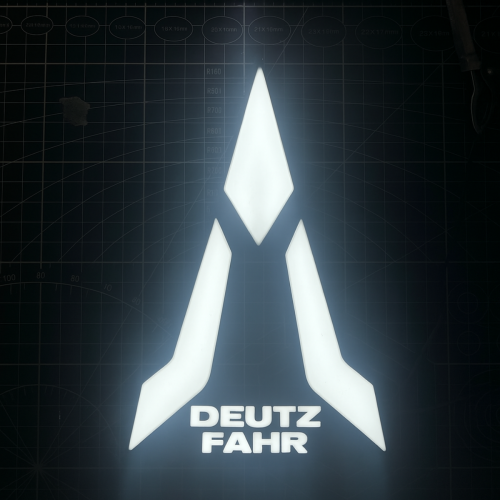 Logo Deutz Fahr LED blanc froid