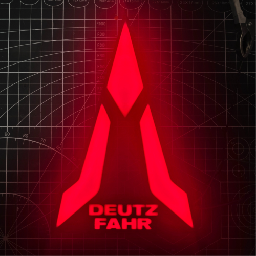 Logo Deutz Fahr LED rouge